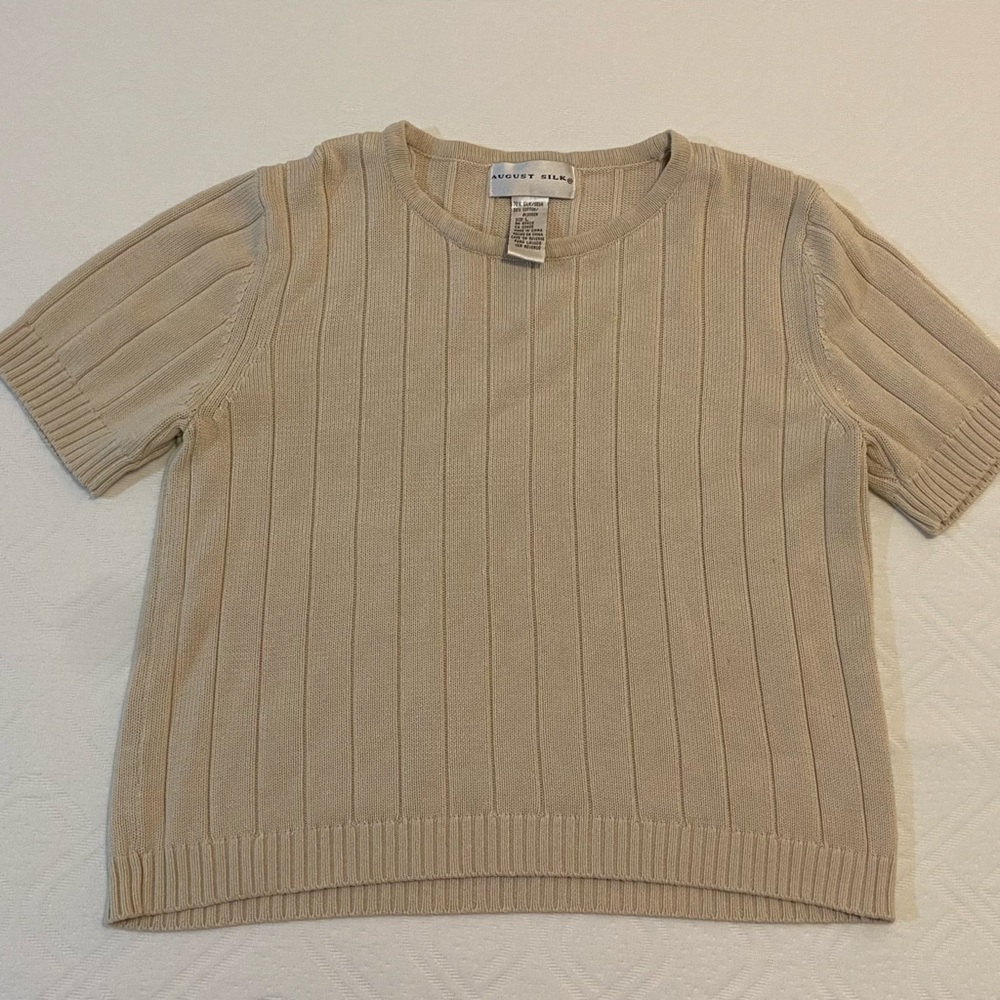 Vintage tan detailed tee